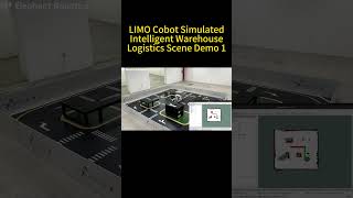 LIMO Cobot | Simulated Intelligent Warehouse Logistics Scene Demo 1 #robotics #humanoidrobot