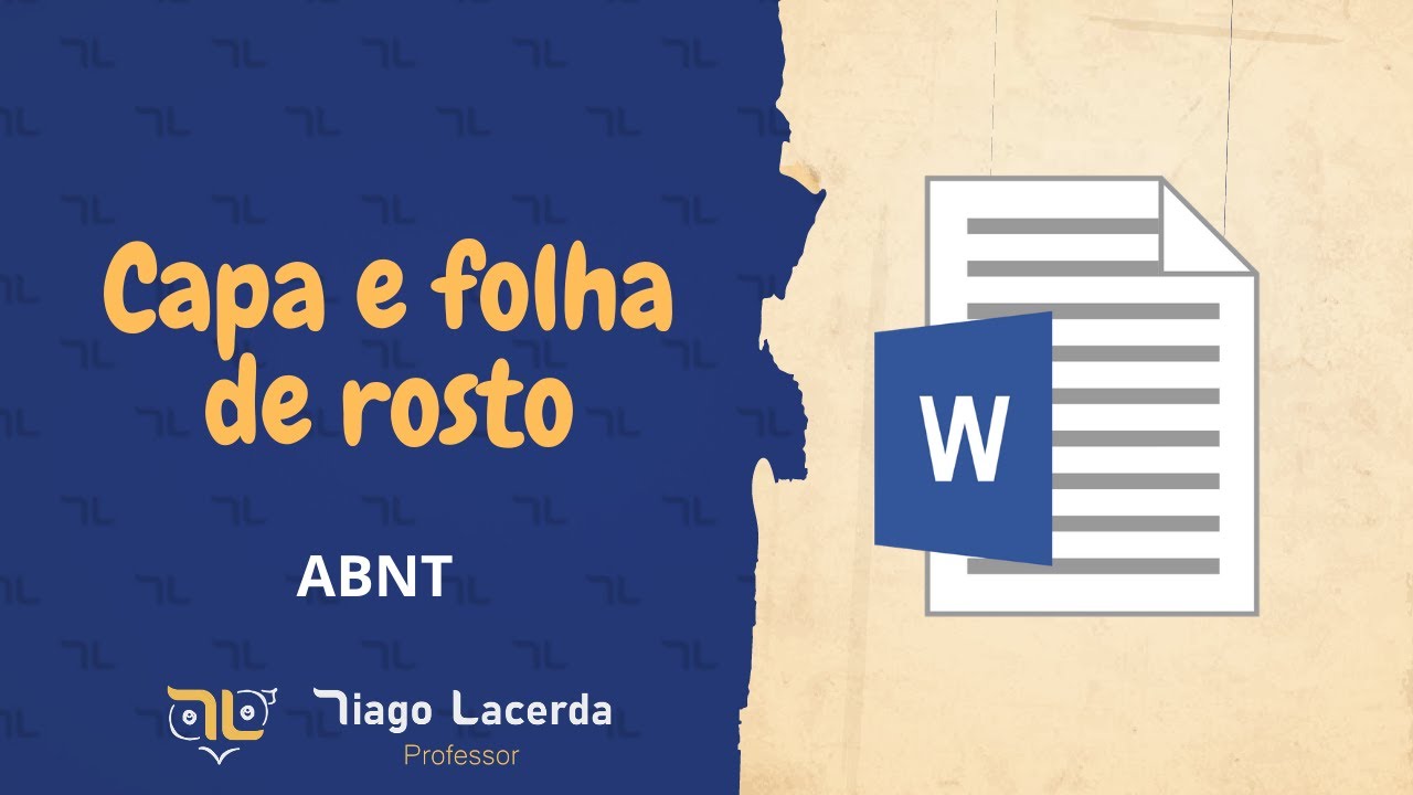 Tutorial ABNT: Capa e Folha de Rosto (Aula 01) - YouTube