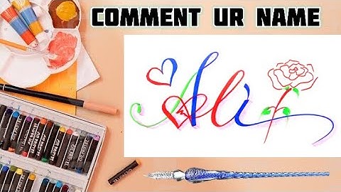 Ali Name Signature Calligraphy Status | How to Draw, Cursive Calligraphy with Cut Marker