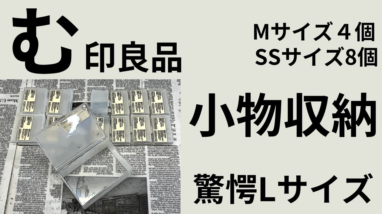 小物整理番長？無印良品 ポリプロピレンケースLに「Mが4個」「SSが8個