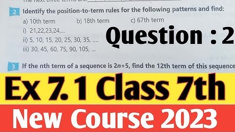 Exercise 7.1 unit 7 Algebraic Expressions class 7th Math| New course 2023 kpk and PTB Question  2