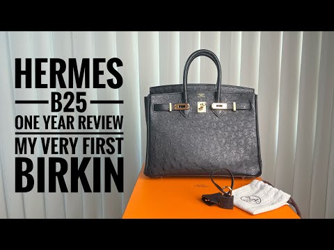 Hermes 🍊 Birkin 25 l One Year Review l my very first Birkin 