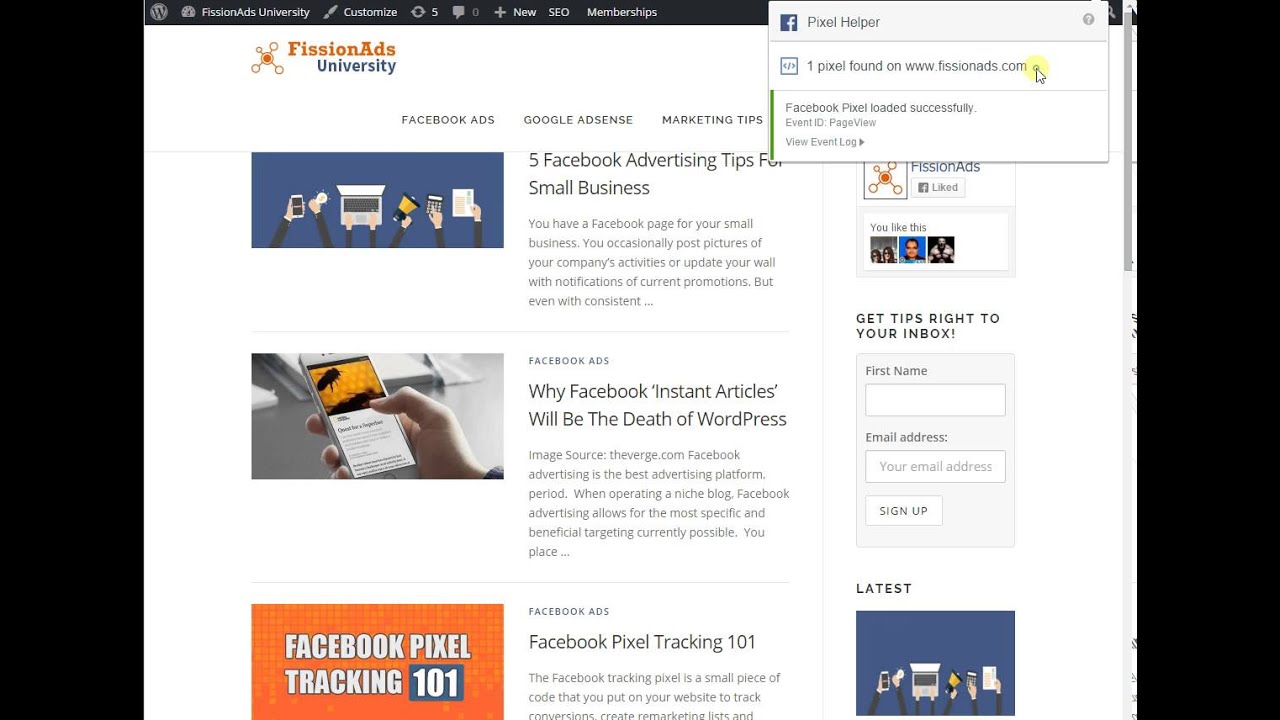 How To Install Facebook Pixel on Wordpress Blog - YouTube