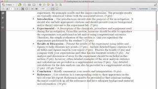 Rubric Pchem Lab Reports - CHM343