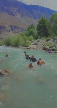 Swimming in Ayun River/Chitral/Pakistan/2021