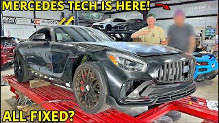 Rebuildng A Wrecked Mercedes Amg Gts Certified Mercedes Tech Hired