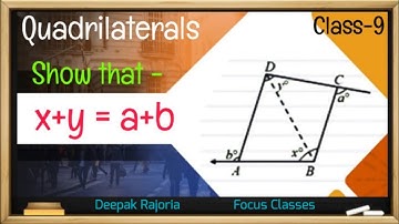 The sides BA and DC of a quadrilateral ABCD are produced as shown in Fig. show that x+y =a+b