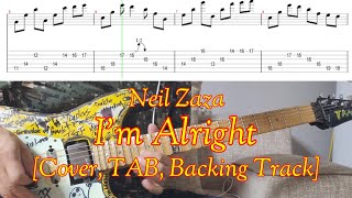 [TAB, Backing Track] I'm Alright - Neil Zaza cover 악보