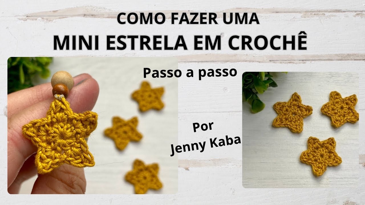Como fazer MINI ESTRELA em crochê 🧶-Passo a passo 