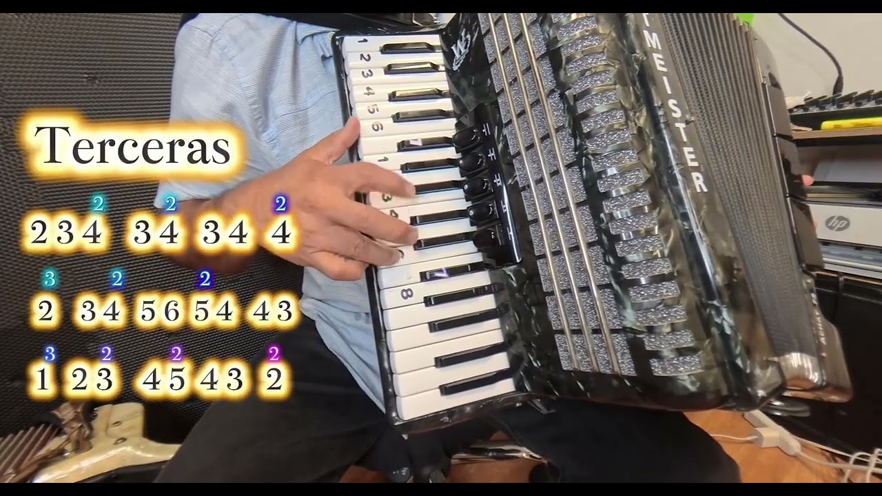 Tutoríal. #6. Las Nieves De Enero Escala De Sol/G, En Acordeon De Piano.