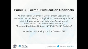 Panel: Formal Publication Channels | Unlocking the File Drawer 2019