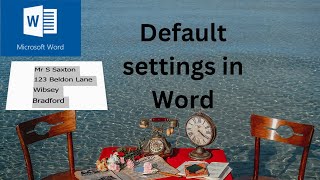 how to change default paragraph and font settings in microsoft word.