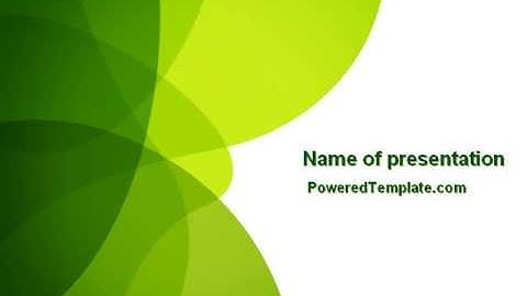 Green Theme PowerPoint Template by PoweredTemplate.com