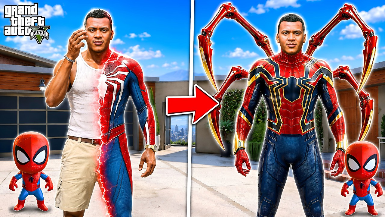 GTA V : Franklin Became SPIDER MAN in GTA 5 ! in Telugu
