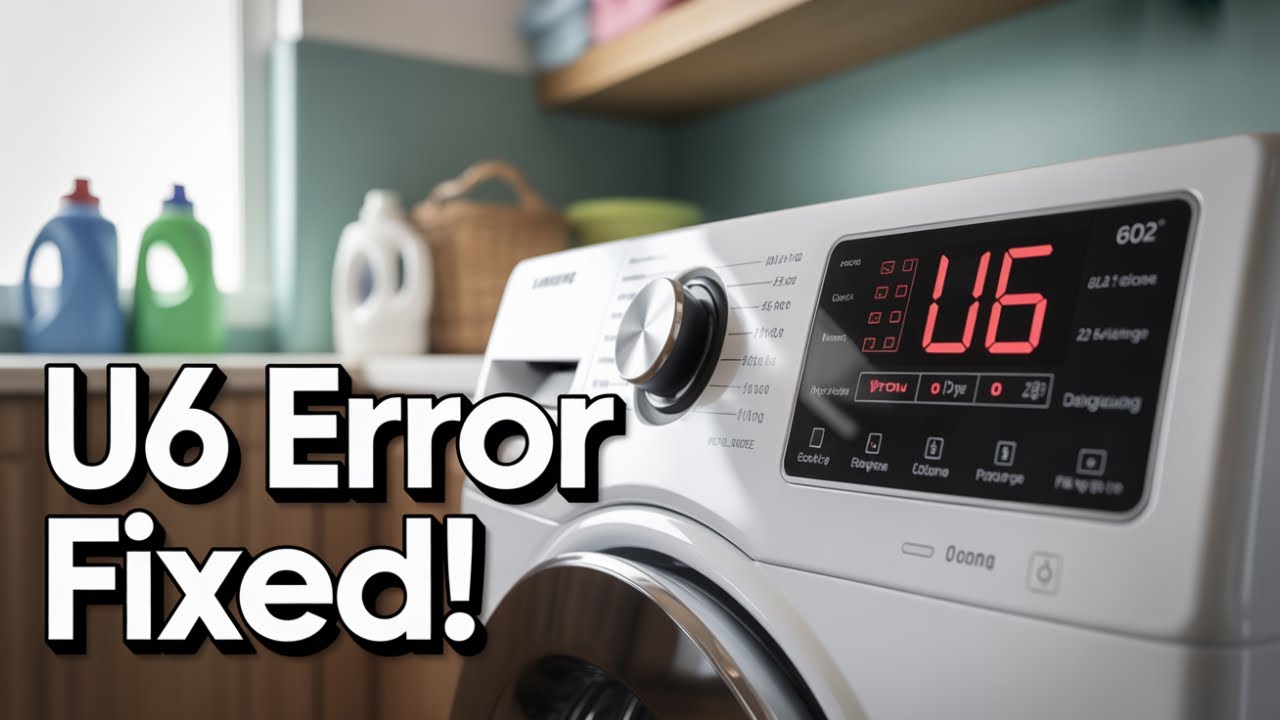 How to fix Samsung washer u6 error code! **FULL GUIDE** - YouTube