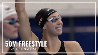 Celebrity Gretchen Walsh Sprints to Victory in 50M Freestyle | 2026 TYR Pro Swim Series Westmont Wealth
