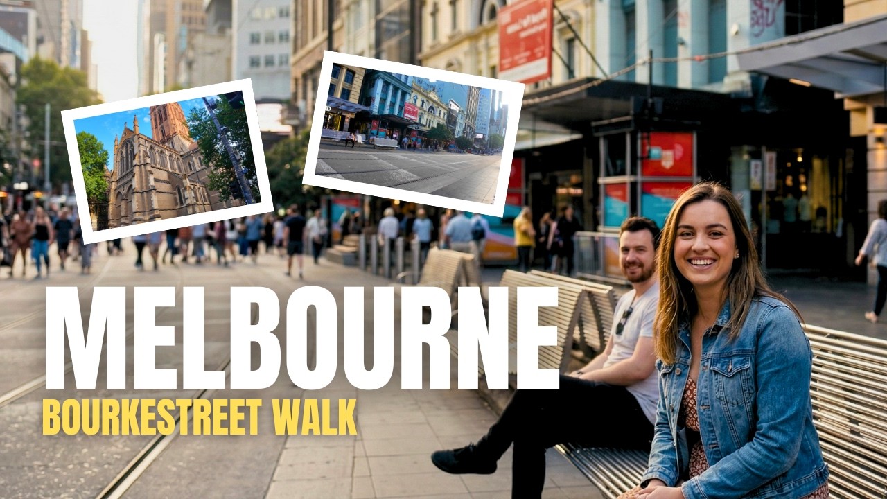 Busy Melbourne Bourke Street - 4K