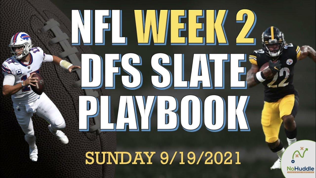 NFL WEEK 2 DFS PLAYBOOK PICKS, PLAYS, STACKS & ADVICE 9/19/21