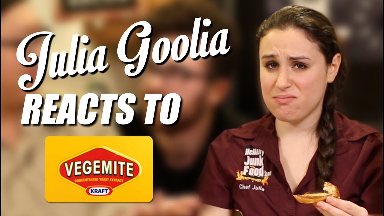 Julia Goolia REACTS TO Vegemite | HellthyJunkFood