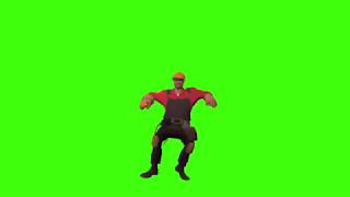 TF2 Engineer - The Kazotsky Kick Taunt Green Screen (60 FPS)