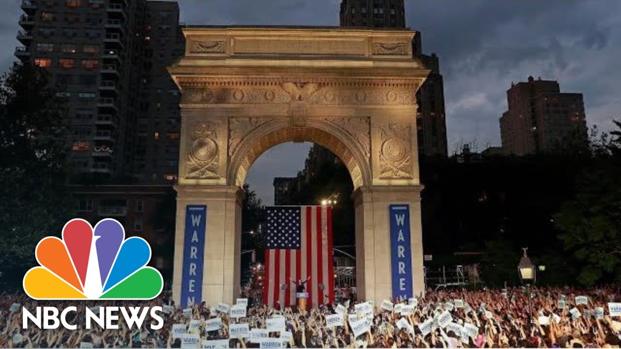 rock center concourse Elizabeth Warren Draws Largest Crowd Yet At NYC Rally | NBC News