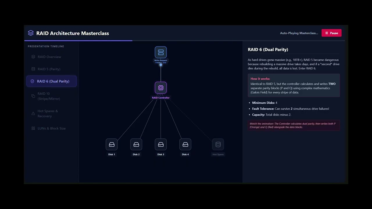Raid Animation Button Inside a RAID Controller: RAID 5, 6, & 10 Fully Animated - YouTube