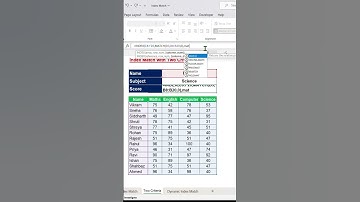 Index Match in Ms Excel 🤔