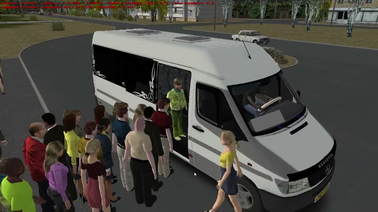 OMSI 2 | Mercedes-Benz Sprinter 312D Tuning | СЕРЫЙ СПРИНТЕР ПО 13 МАРШРУТУ В ЧУГУЕВЕ