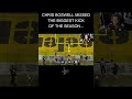 CHRIS BOSWELL MISSED THE BIGGEST KICK OF THE SEASON...