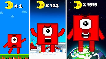 Finish The Pattern? Number 1 gets BIGGER with Every Moon Level Up | GM Animation