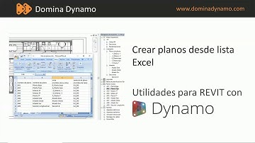 Utilidades de Dynamo para Revit. Crear planos desde Excel