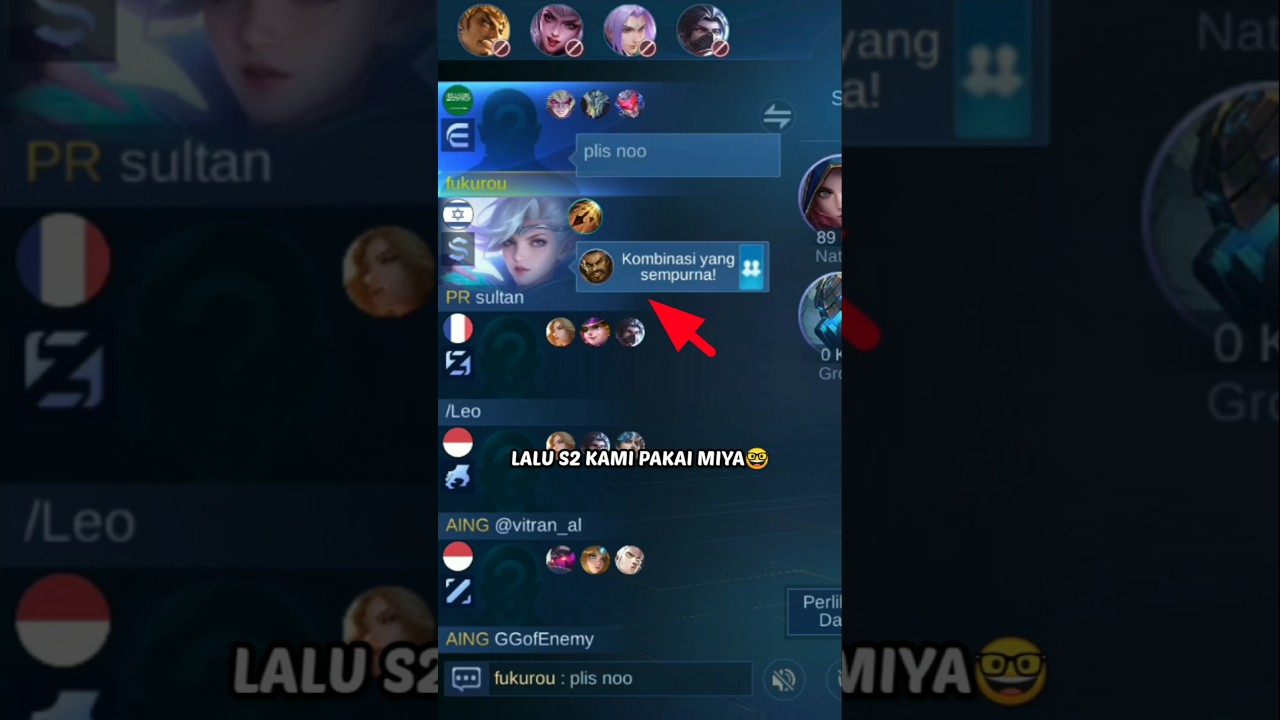 Satu Team dengan Dark sistem dan lawan sombong