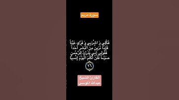 تلاوة عطرة من سورة مريم