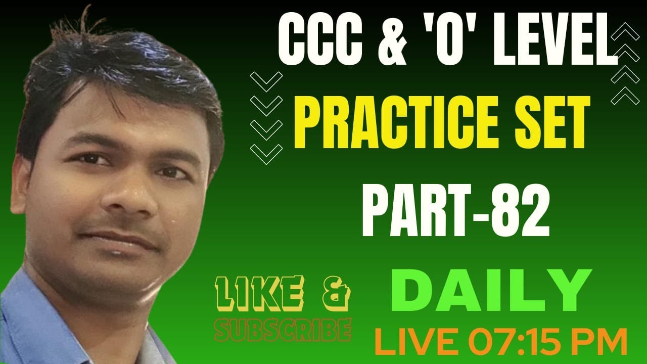 CCC & O Level Practice Set Part 82 - YouTube