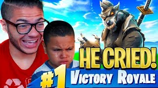 I Made My Little Brother CRY From *TROLLING* Him Too Much in Fortnite: Battle Royale | MindOfRez