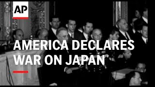 AMERICA DECLARES WAR ON JAPAN  SOUND