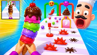 Stacky Ice Cream Runner Gameplay 🍦 Build the Tallest Ice Cream Tower Ever! 😱🔥