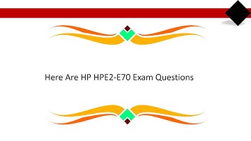 HPE2-E70 PDF Questions Dumps