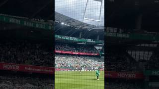 #werderbremen vs. #borussiadortmund - #stadion 🏟️ #hymne Lebenslang Grün Weiß💚🤍#subscribe