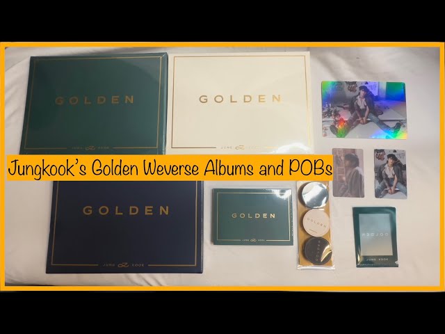 Jungkook Golden Weverse Albums and POBs Unboxing #jungkookgolden