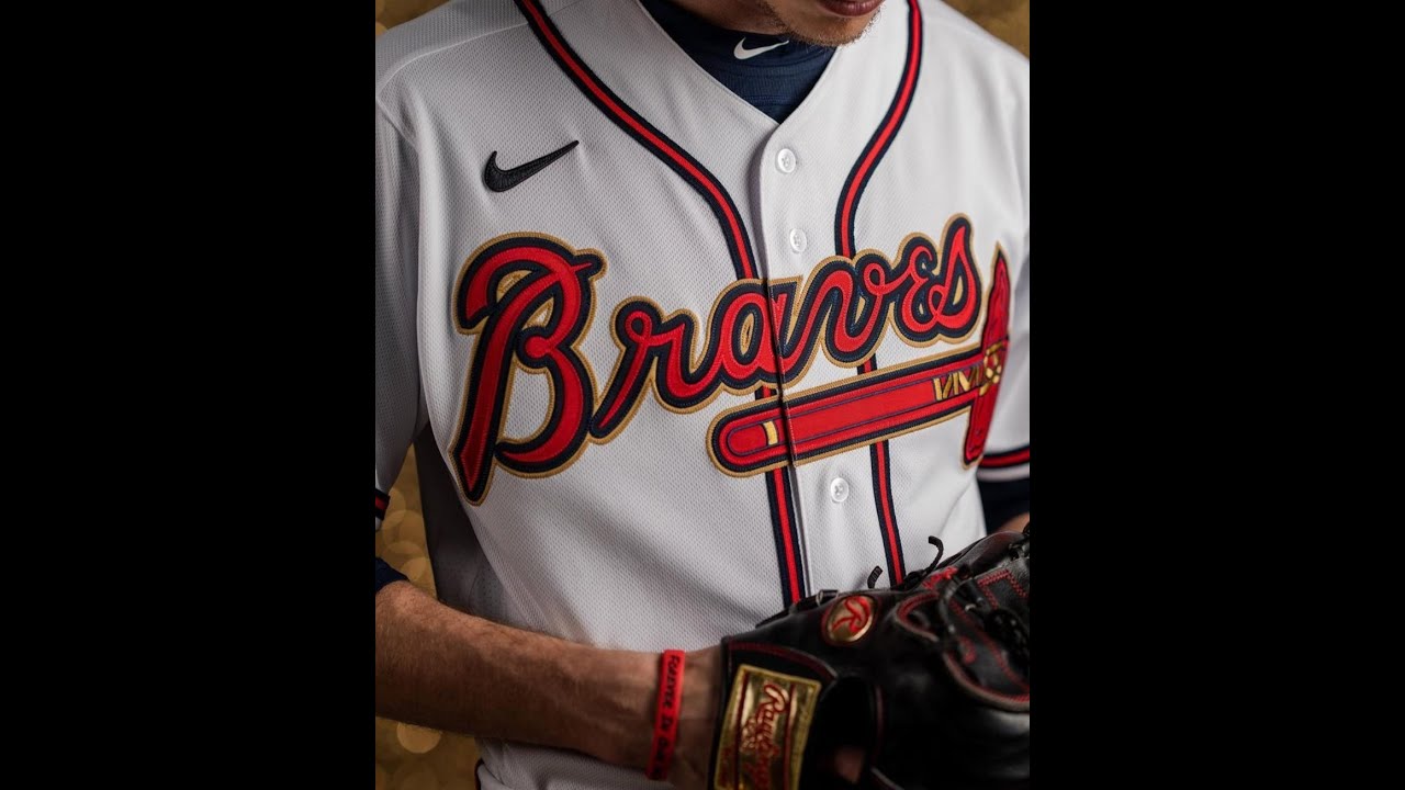 Nike Atlanta Braves MLB Authentic World Series Gold Program Jersey