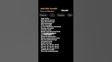 Thumbnail of Lirik Lagu Jadi Diri Sendiri-Humood Alkhudher 🎶#lyrics #kunanta #song #versiindonesia #shorts