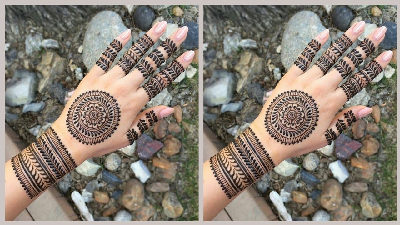 How to apply Eid special trendy beautiful stylish easy henna ...