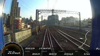 台鐵 4138次 汐止-五堵 區間車 SONY FDR-X1000V Action Cam GPS 參數資料路程景 EMU500電聯車