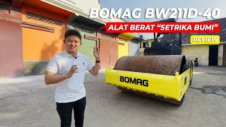 REVIEW VIBRATORY ROLLER VIBRO BOMAG BW211D40 12 TON | RENTAL SEWA ALAT BERAT SURABAYA