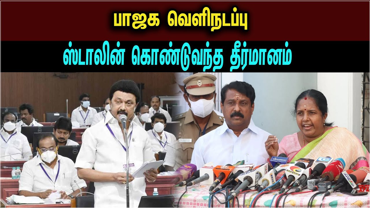 Stalin Criticized bjp for assembly Walkout | Bjp | Dmk | mk stalin