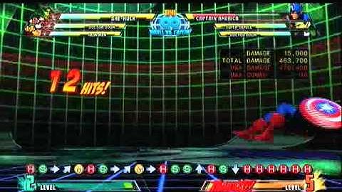 MvC3 - She-Hulk Airthrow BnB
