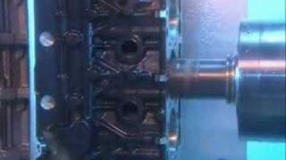 Horizontal CNC Machining of Compacted Graphite Iron (CGI) Automotive Diesel Engine Block