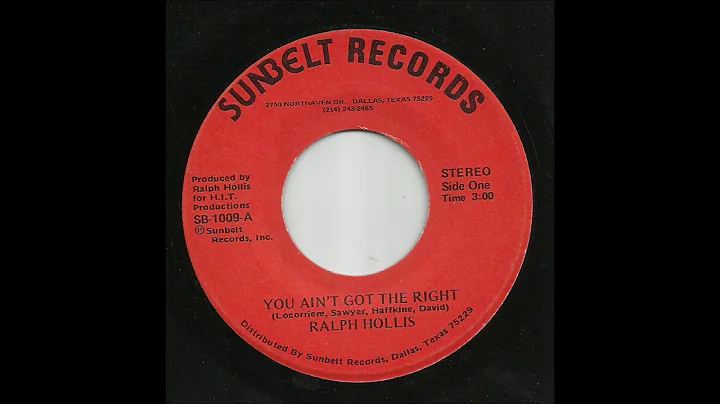 Ralph Hollis - You Ain't Got The Right