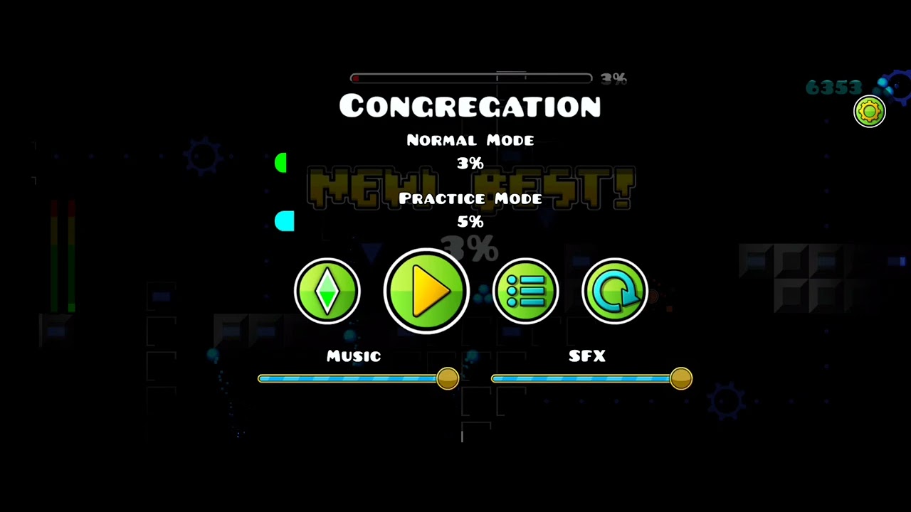 익데 찍먹하기(5%){congregation}[geometry dash] - YouTube